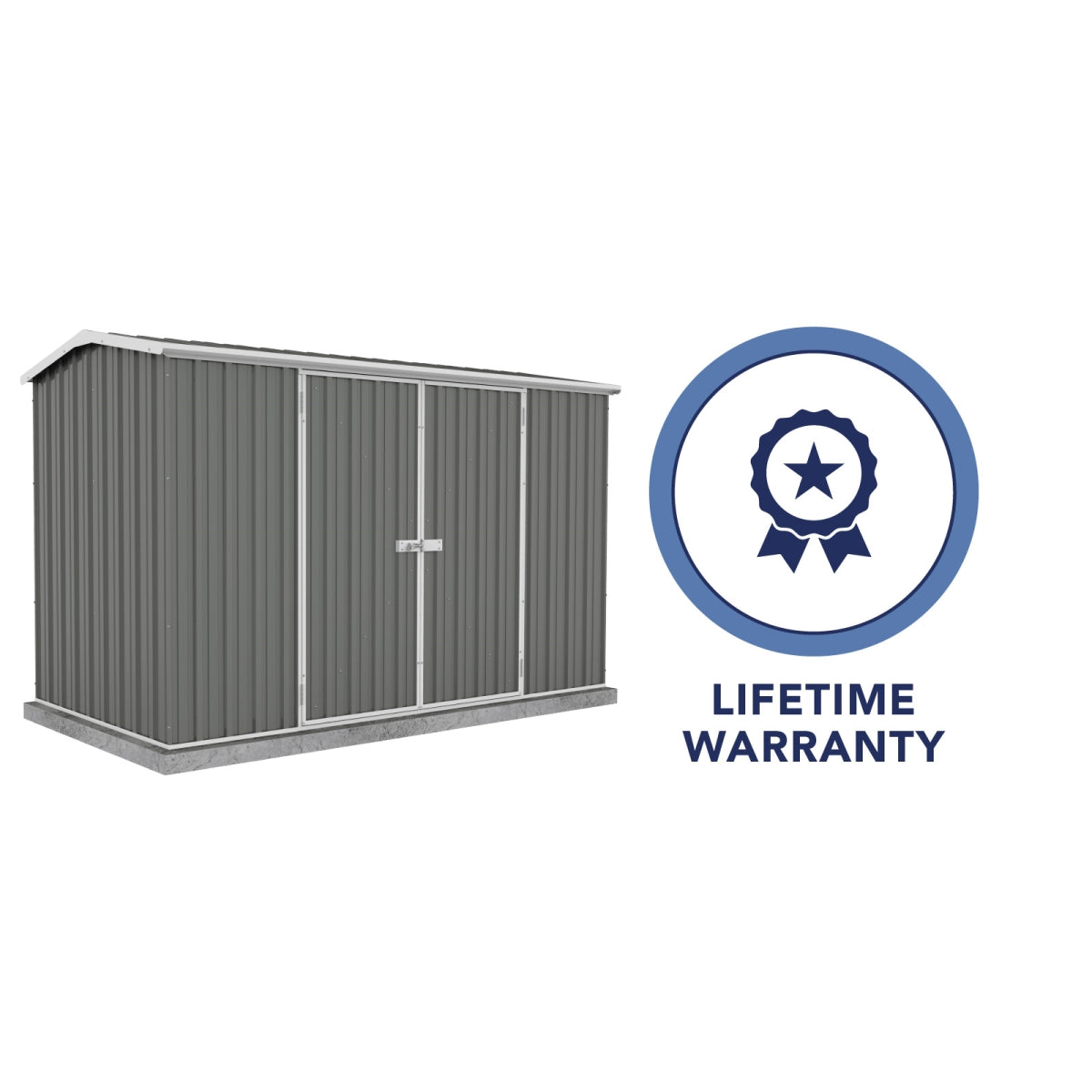 Absco | 10x5x6.5 ft Premier Metal Storage Shed