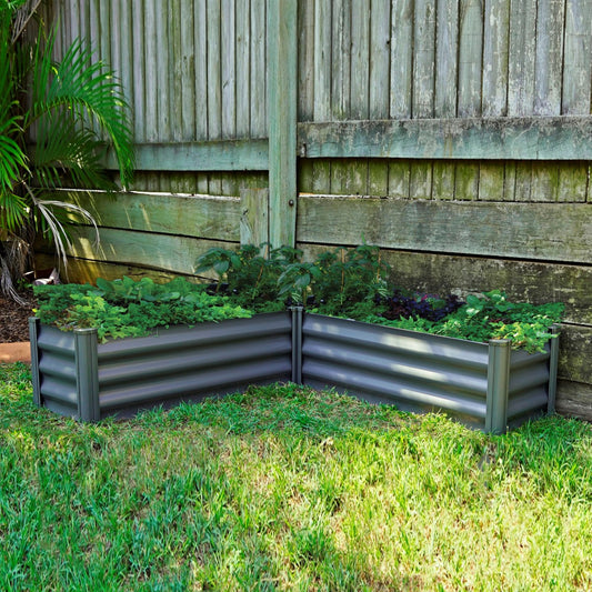 Absco | 4x4x1 ft L Shaped Raised Garden Bed