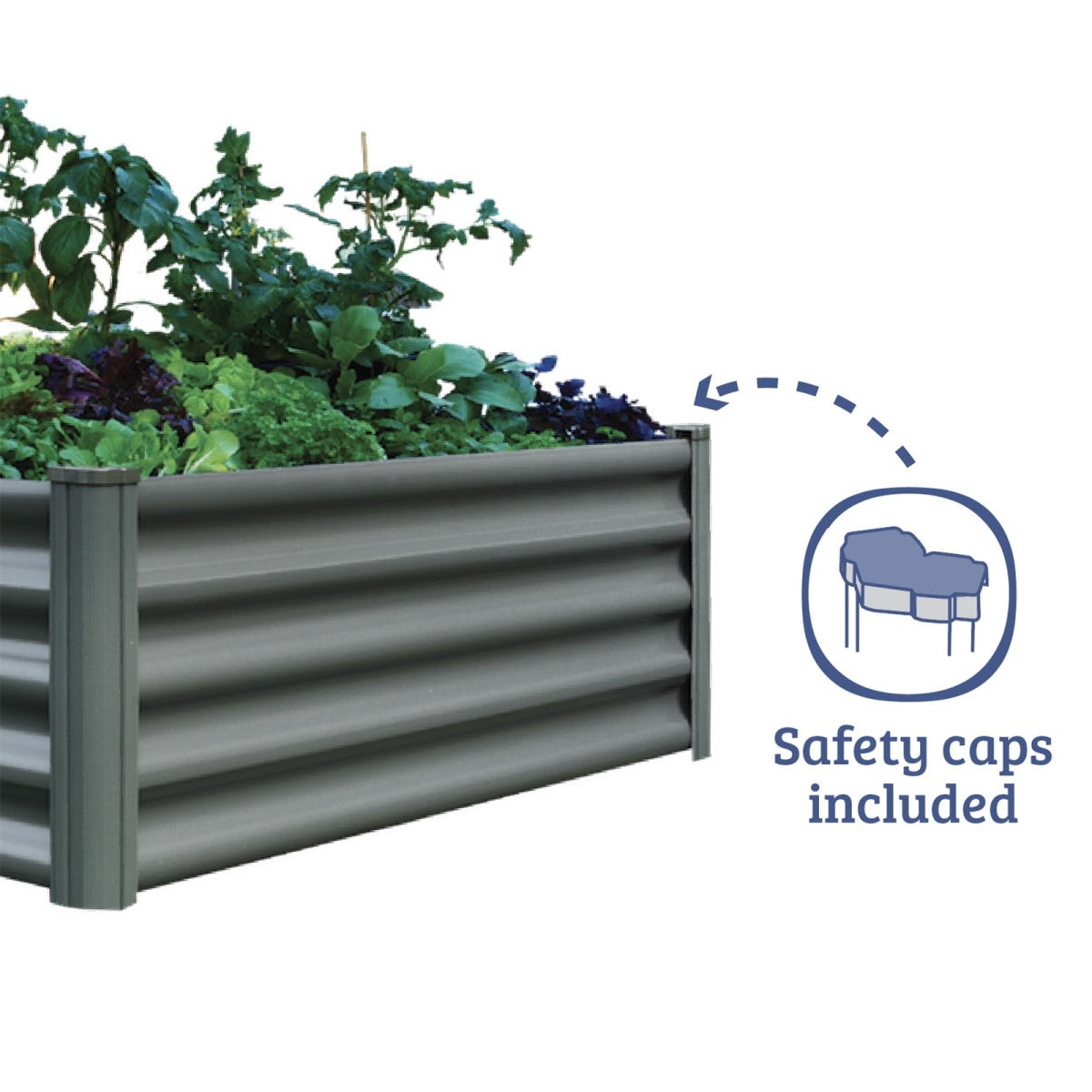 Absco | 4x4x1 ft L Shaped Raised Garden Bed