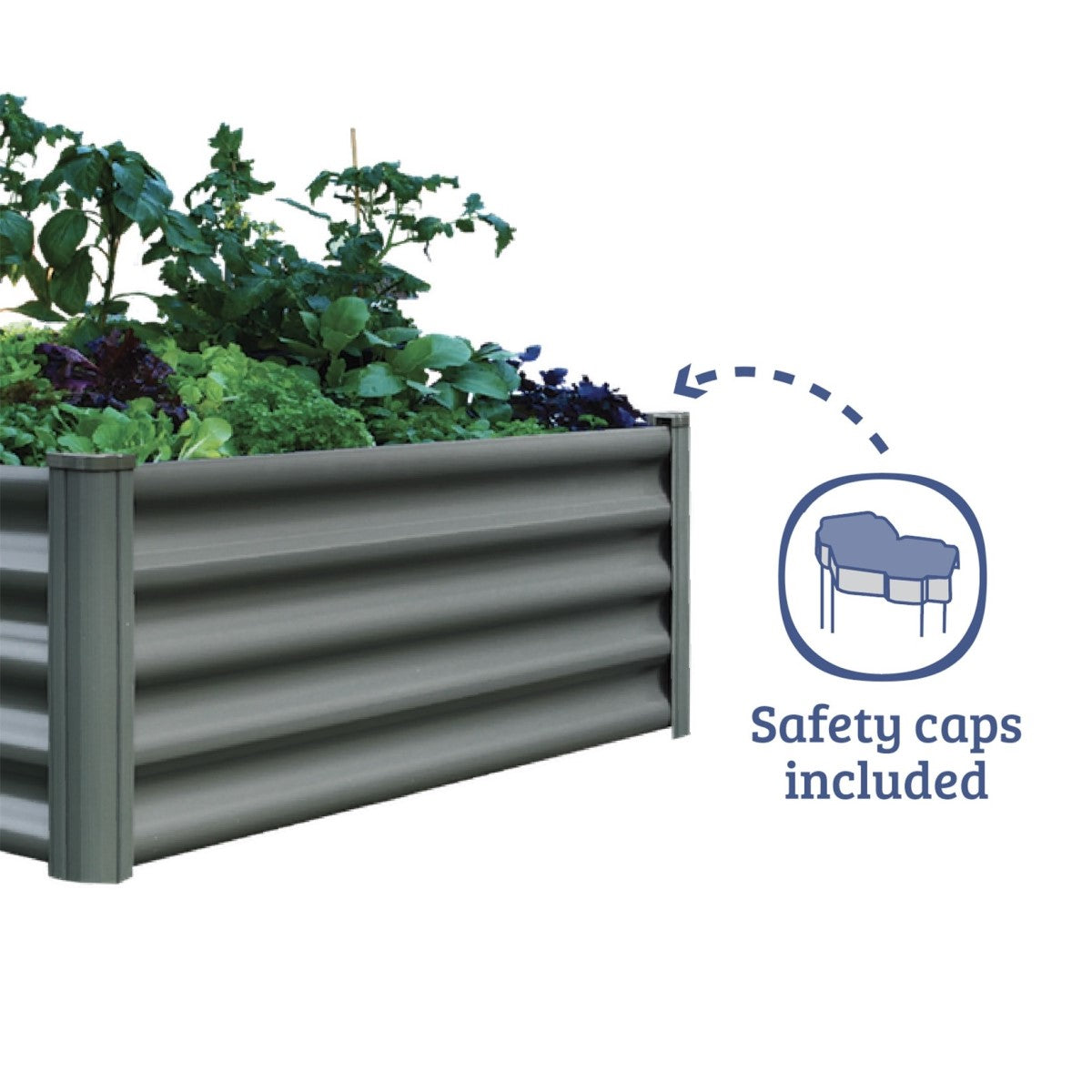 Absco | 6x3x1.3 ft Raised Garden Bed - Woodland Gray