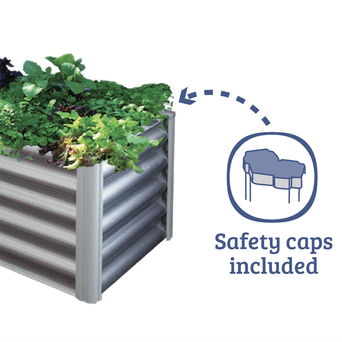 Absco | 4.9x4.9x1.3 ft L Shaped Raised Garden Bed - Woodland Gray