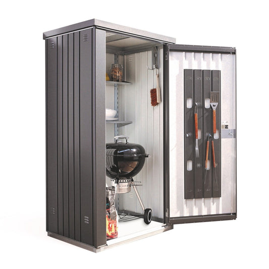 Biohort | 3x2.7x6 ft Equipment Locker 90 - Dark Gray - MyGreenhouseStore.com
