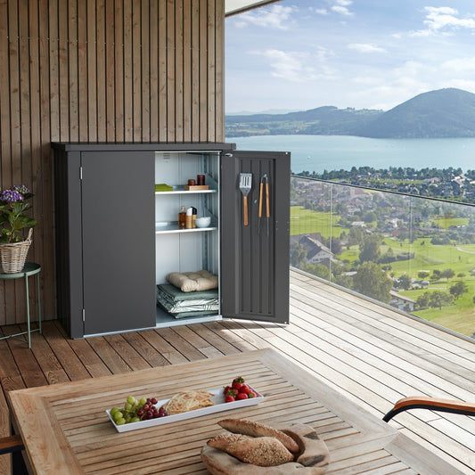 Biohort | 4x2x5 ft Romeo Storage Locker - Dark Gray - MyGreenhouseStore.com
