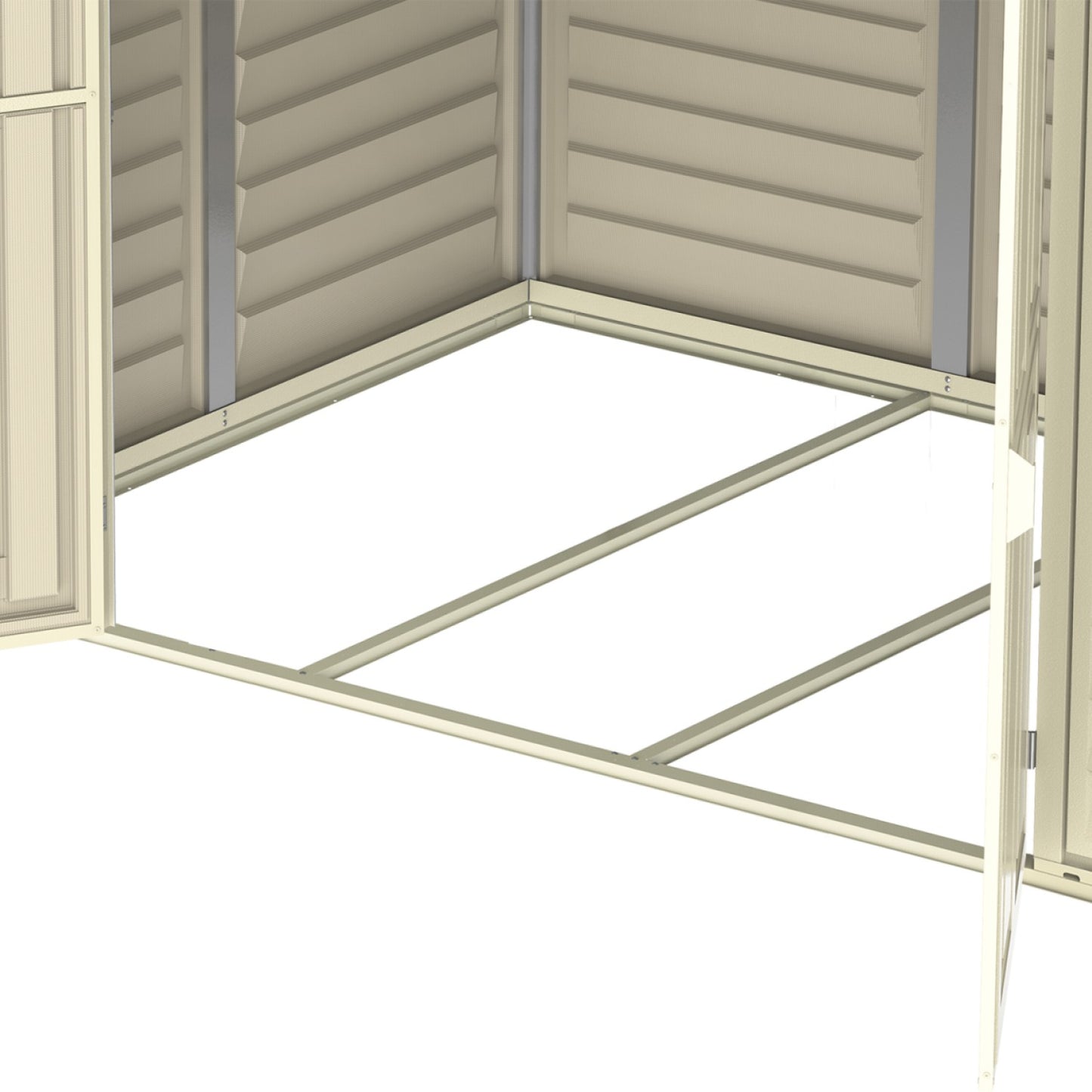 DuraMax | 8x8x6 Ft DuraMate Vinyl Plastic Storage Shed with Foundation