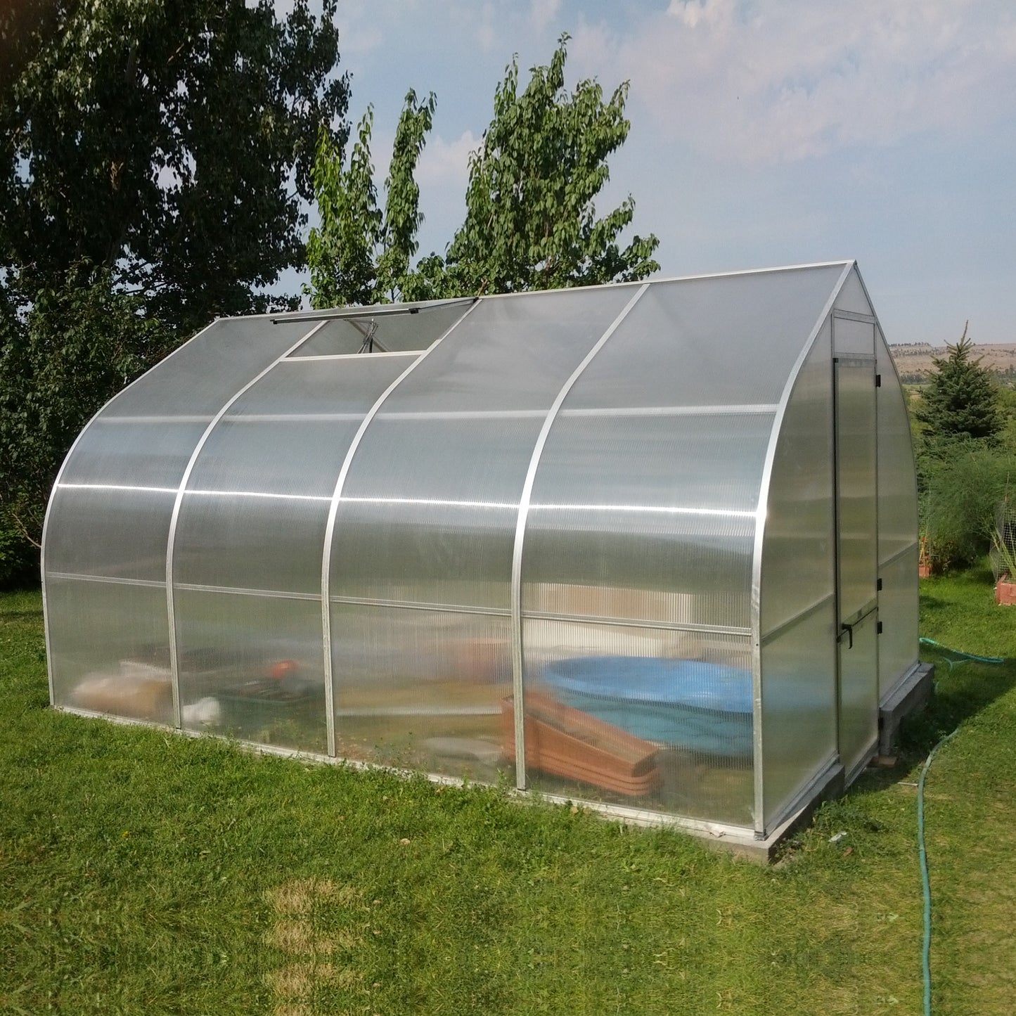 Hoklartherm | 7ft 8in x 14ft x 7ft 1in Riga 4S Hobby Greenhouse Kit With 8mm Twin-wall Polycarbonate Glazing