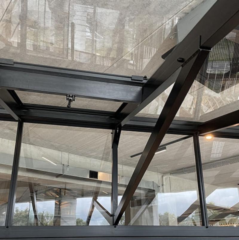 Janssens | Modern Pent Roof Glass Greenhouse Kit With 4mm Tempered Glass Glazing