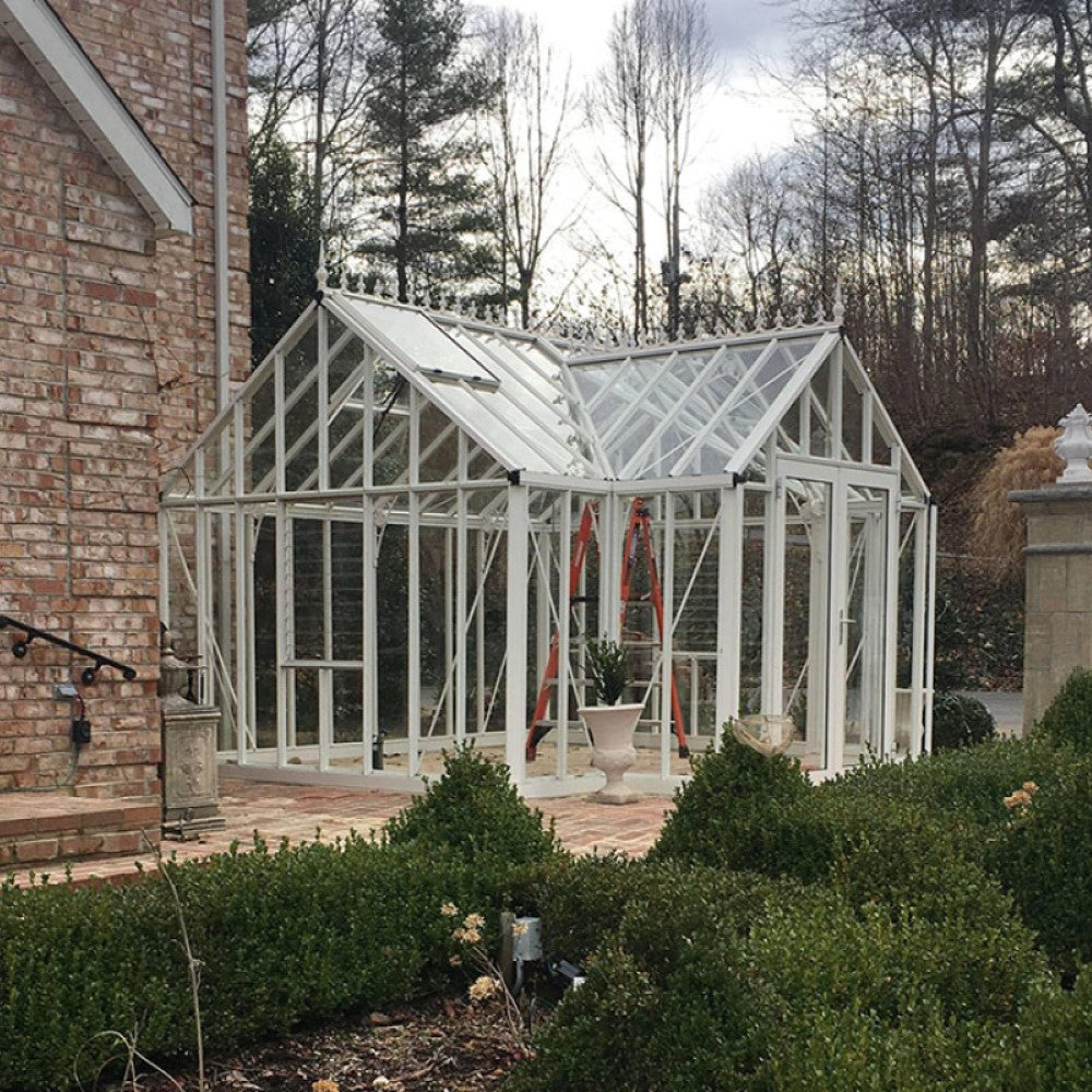 Janssens | 13x13x10 Ft Royal EOS T Glass Greenhouse Kit With 4mm Tempered Glass Glazing