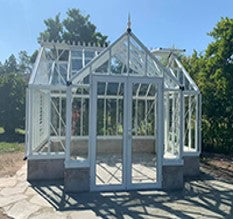 Janssens | 13x13 Ft Royal EOS T Glass Greenhouse Kit with 4mm Tempered Glass Glazing for Stem Wall