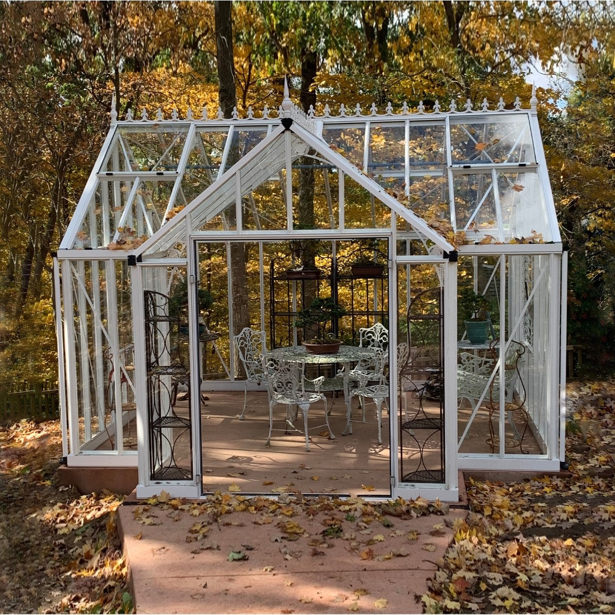 Janssens | 13x13x10 Ft Royal EOS T Glass Greenhouse Kit With 4mm Tempered Glass Glazing