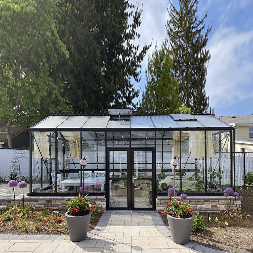 Janssens | 10x20x9 ft Royal Victorian VI 36 Medium Glass Greenhouse Kit With 4mm Tempered Glass Glazing