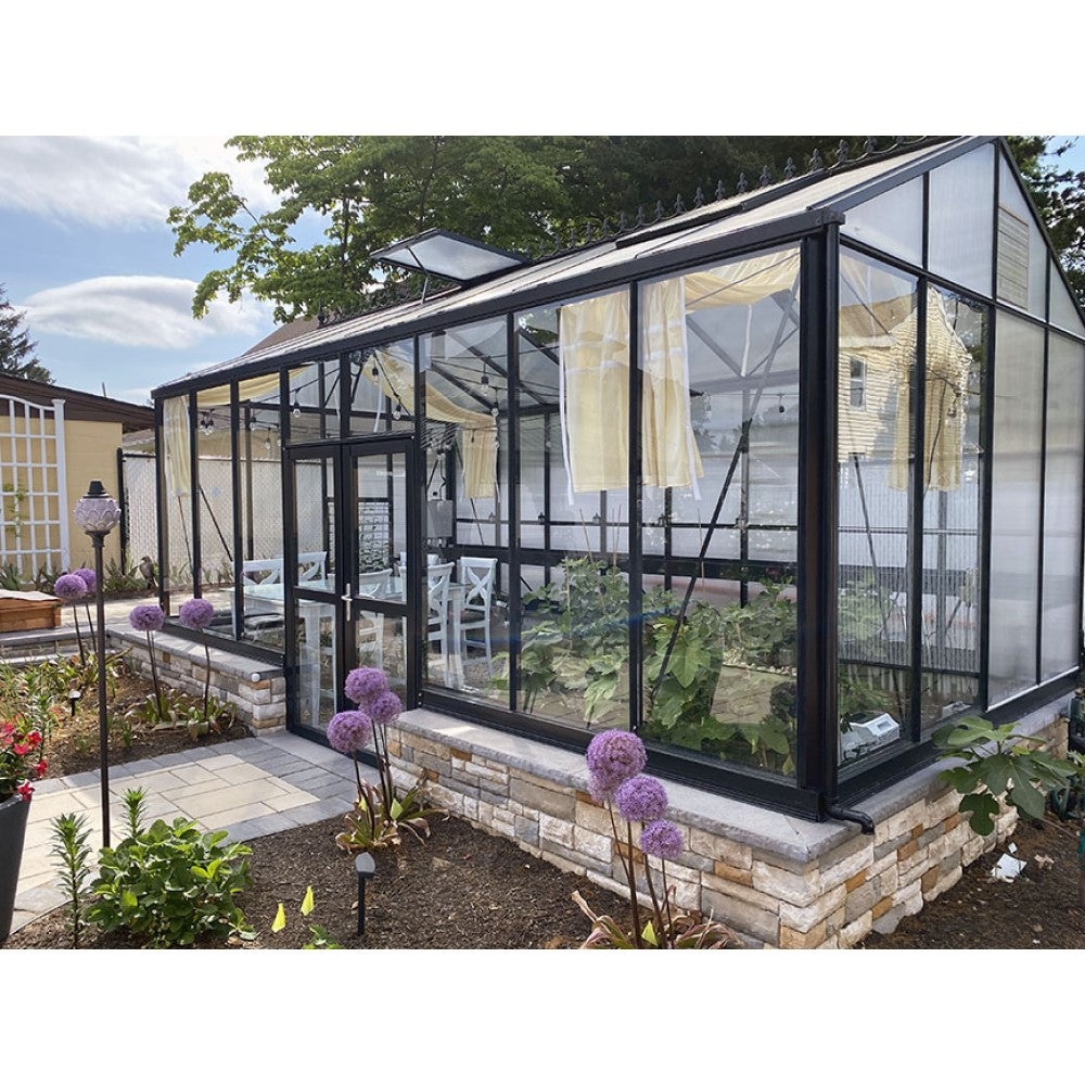 Janssens | 10x20x9 ft Royal Victorian VI 36 Medium Glass Greenhouse Kit With 4mm Tempered Glass Glazing