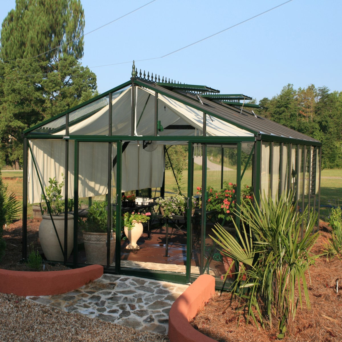 Janssens | 12.5x20x9 ft Royal Victorian VI 46 Large Glass Greenhouse Kit With 4mm Tempered Glass Glazing