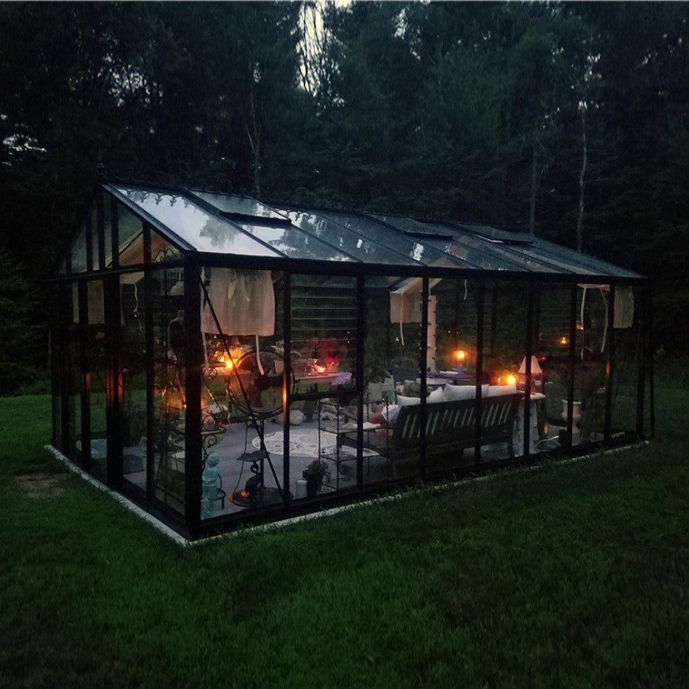 Janssens | 12.5x20x9 ft Royal Victorian VI 46 Large Glass Greenhouse Kit With 4mm Tempered Glass Glazing