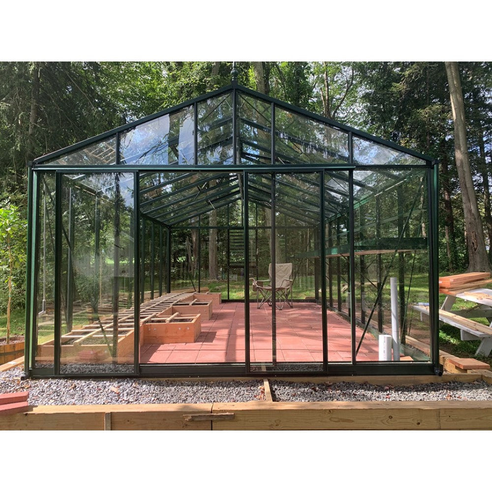 Janssens | 12.5x20x9 ft Royal Victorian VI 46 Large Glass Greenhouse Kit With 4mm Tempered Glass Glazing