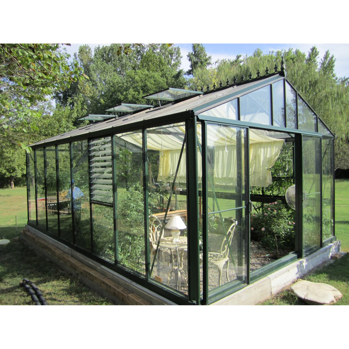 Janssens | 12.5x20x9 ft Royal Victorian VI 46 Large Glass Greenhouse Kit With 4mm Tempered Glass Glazing