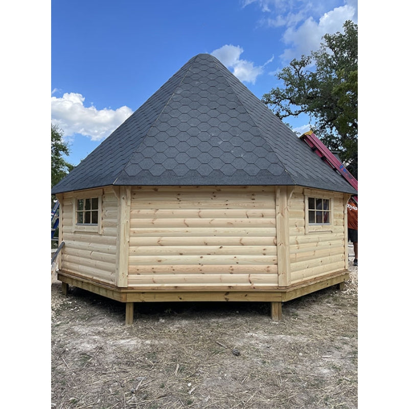 Exaco | Scandinavian Pine Hunter's Grill Cabin - 250 SF