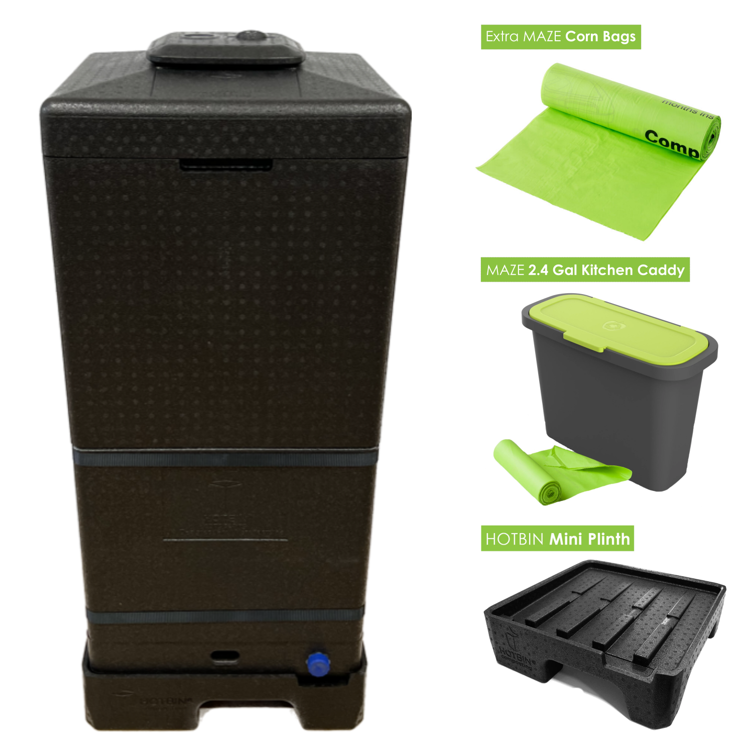 HOTBIN Mini Outdoor Hot Composter Package
