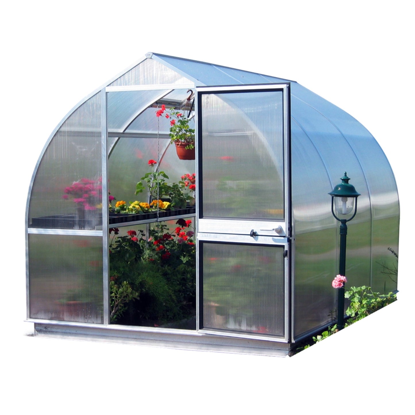 Hoklartherm | 9ft 8in x 10ft 6in x 7ft 7in Riga 3 Hobby Greenhouse Kit With 8mm Twin-wall Polycarbonate Glazing