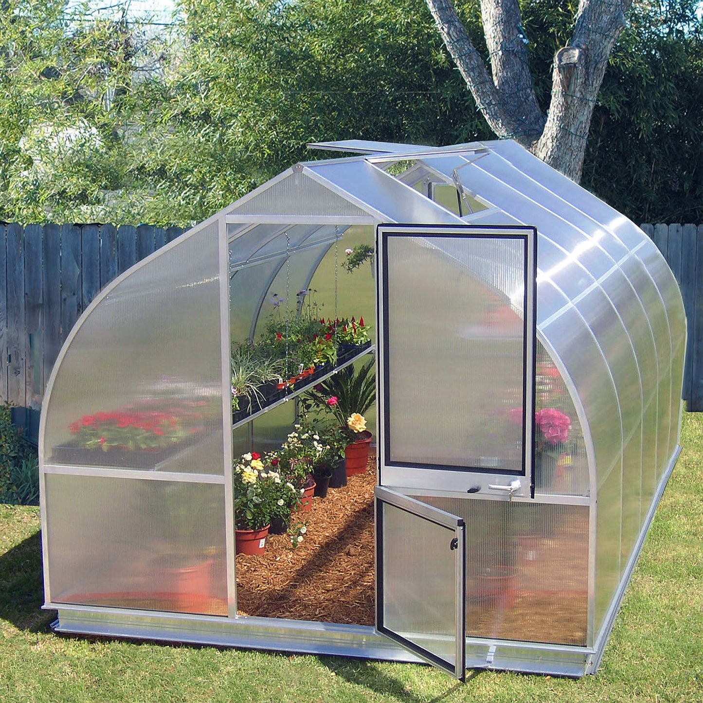 Hoklartherm | 9ft 8in x 17ft 6in x 7ft 7in Riga 5 Hobby Greenhouse Kit With 8mm Twin-wall Polycarbonate Glazing