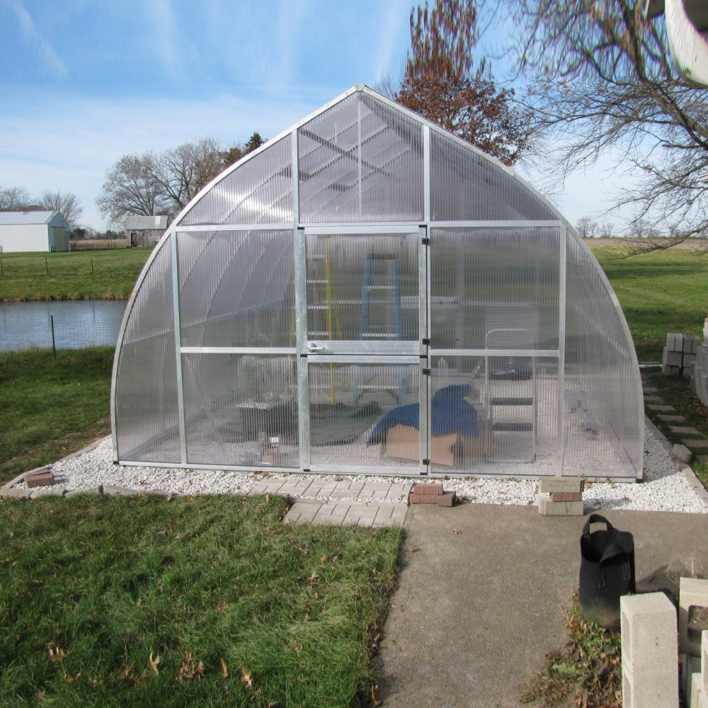 Hoklartherm | 14ft x 16ft 5in x 9ft 10in Riga XL5 Professional Greenhouse Kit With 16mm Triple-wall Polycarbonate Glazing
