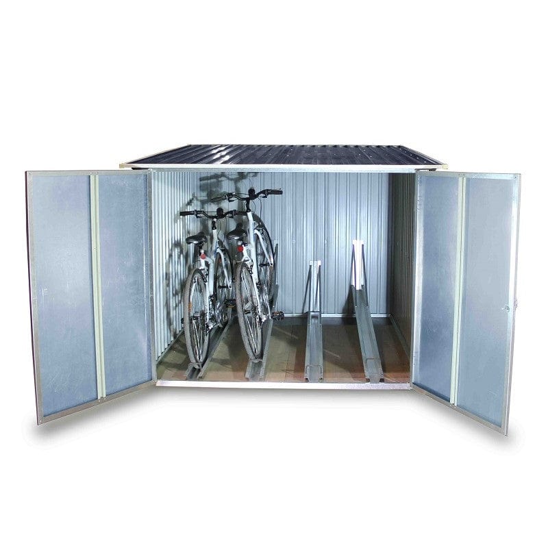 Duramax Bike Shed Kit without Foundation DuraMax | Bicycle Storage Shed Anthracite with White Trim | Western States 73051_CA