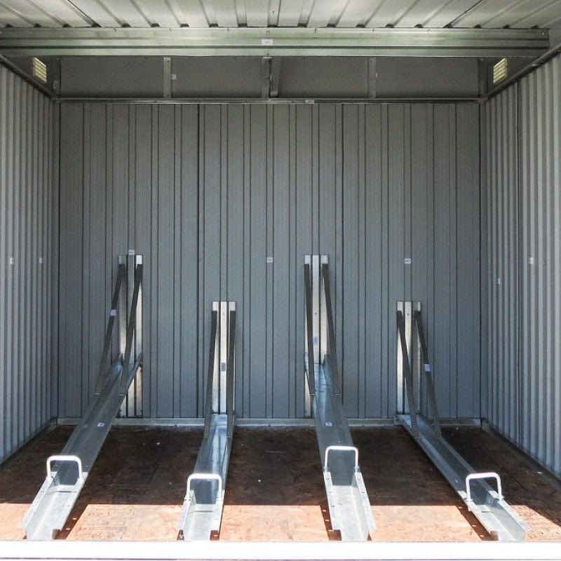 Duramax Bike Shed Kit without Foundation DuraMax | Bicycle Storage Shed Anthracite with White Trim | Western States 73051_CA