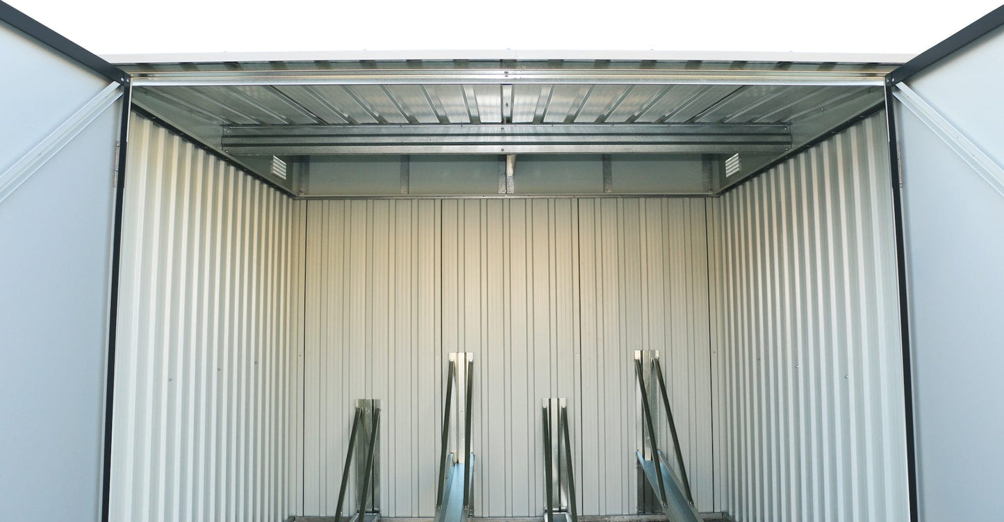 Duramax Bike Shed Kit without Foundation DuraMax | Bicycle Storage Shed Anthracite with White Trim | Western States 73051_CA