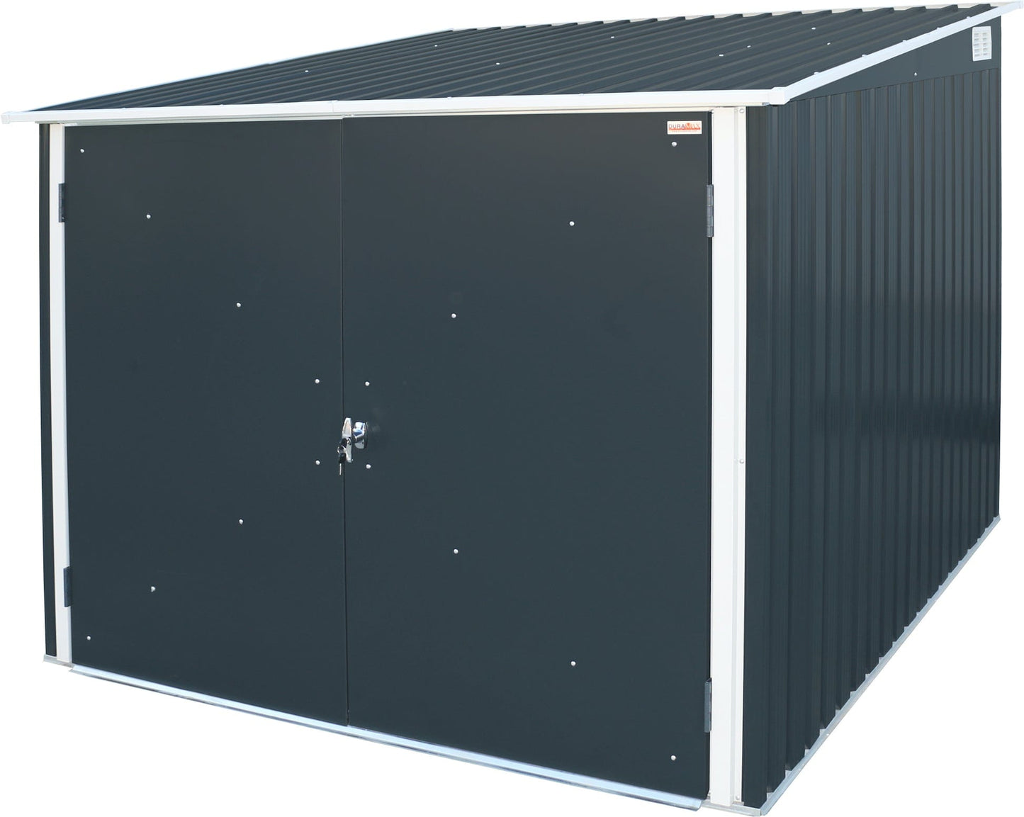 Duramax Bike Shed Kit without Foundation DuraMax | Bicycle Storage Shed Anthracite with White Trim | Western States 73051_CA