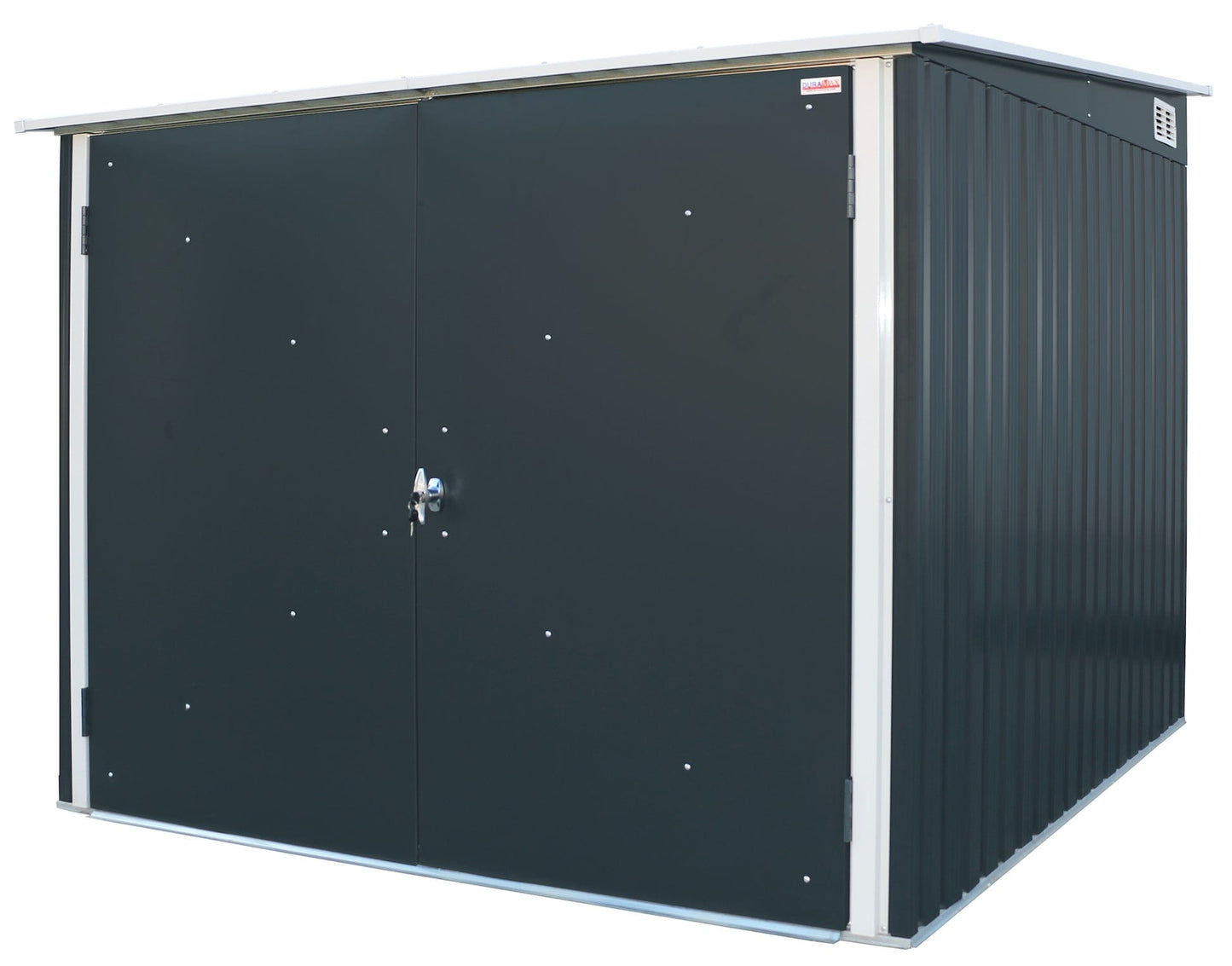 Duramax Bike Shed Kit without Foundation DuraMax | Bicycle Storage Shed Anthracite with White Trim | Western States 73051_CA