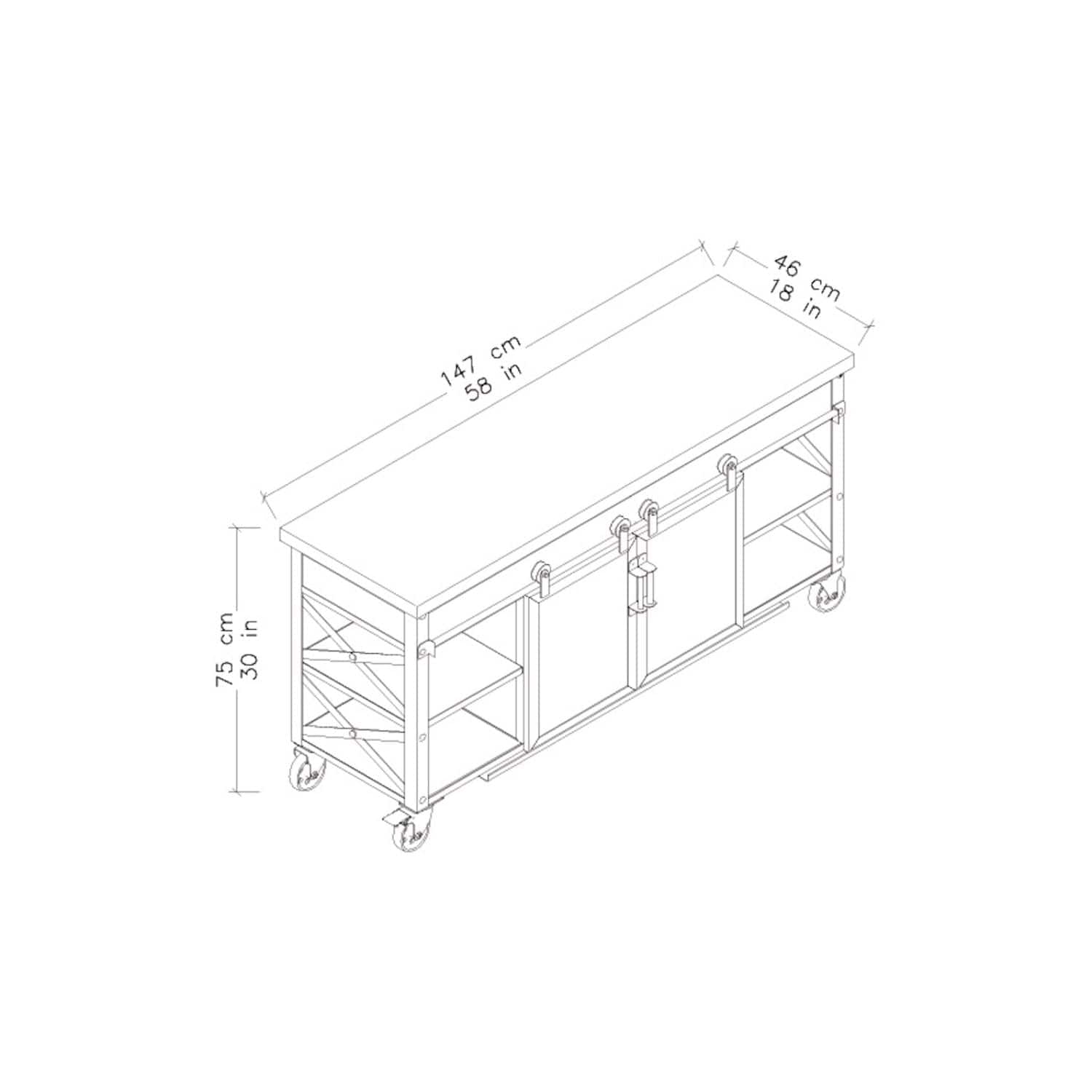 Duramax Furnitures DuraMax | Farmhouse Cabinet 68062