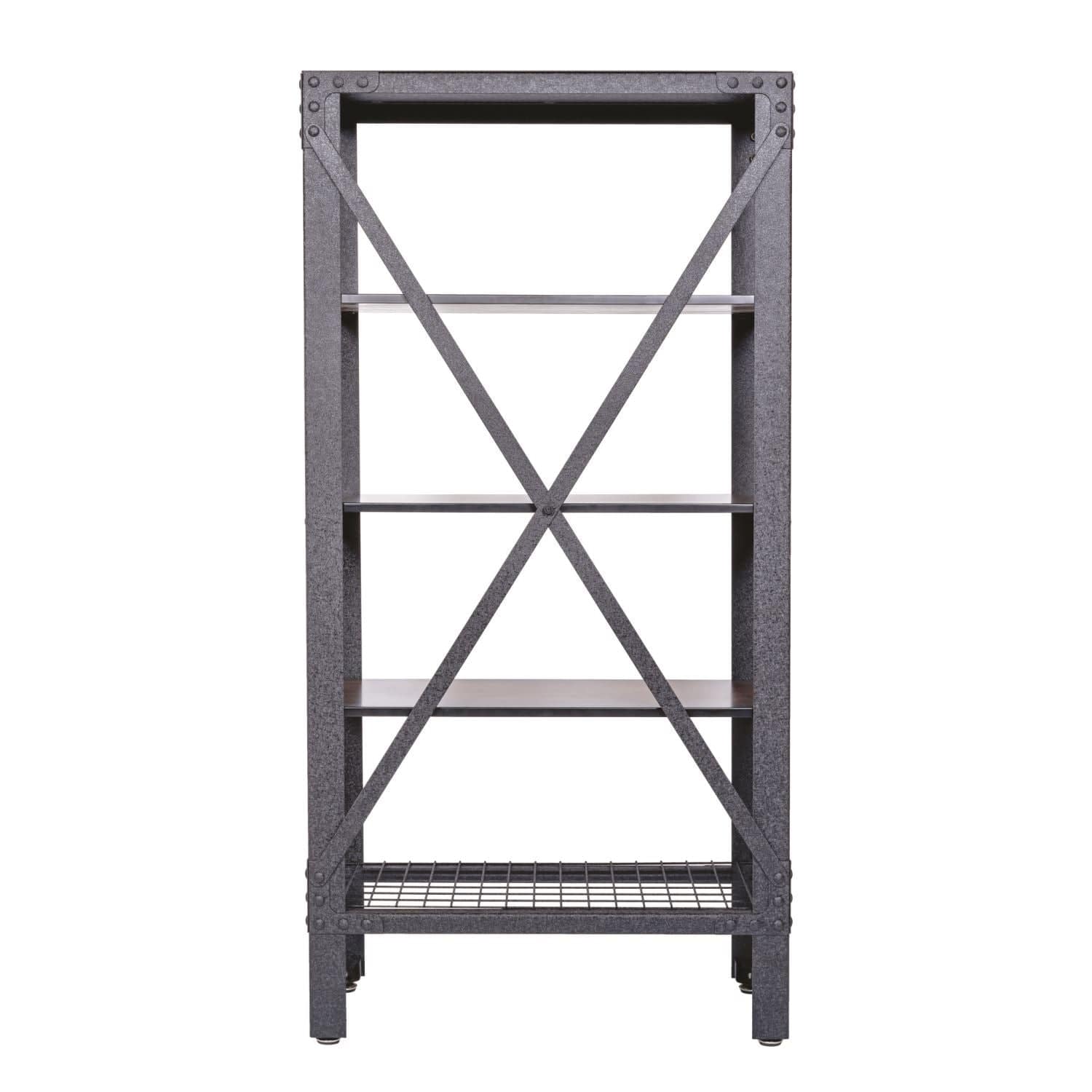 Duramax Furnitures DuraMax | Industrial Metal and Wood Storage Bookcase 68060