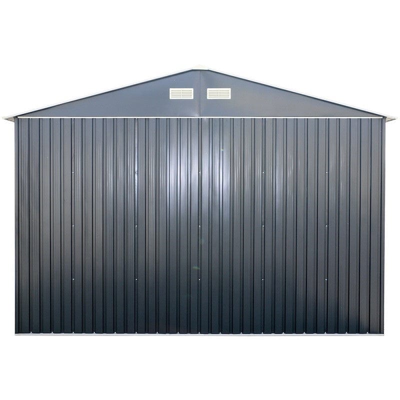 Duramax Metal Garage Kit DuraMax | Imperial Metal Garage 12X26 Dark Gray with White | Western States 55151_CA