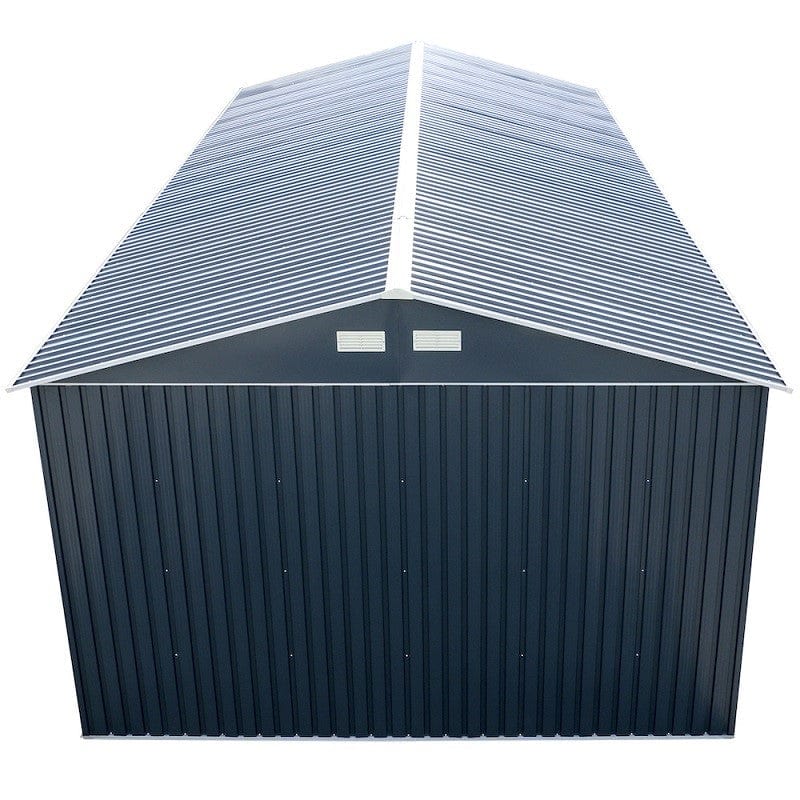 Duramax Metal Garage Kit DuraMax | Imperial Metal Garage 12X26 Dark Gray with White | Western States 55151_CA