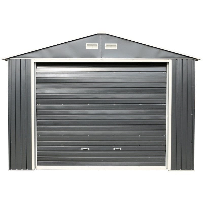 Duramax Metal Garage Kit DuraMax | Imperial Metal Garage 12X26 Dark Gray with White | Western States 55151_CA