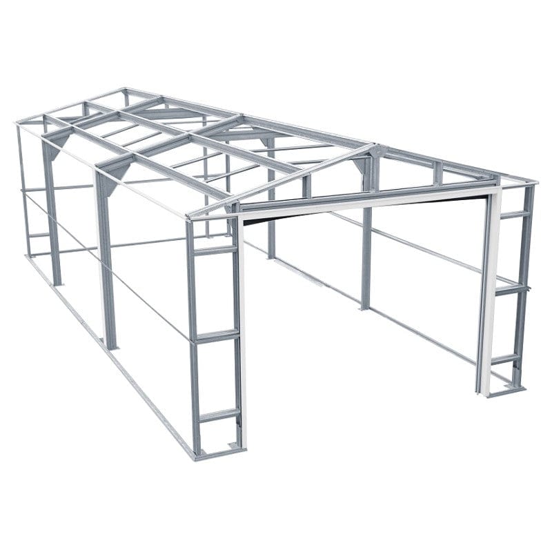 Duramax Metal Garage Kit DuraMax | Imperial Metal Garage 12X26 Light Grey With Off White Trim | Eastern States 55152_NJ
