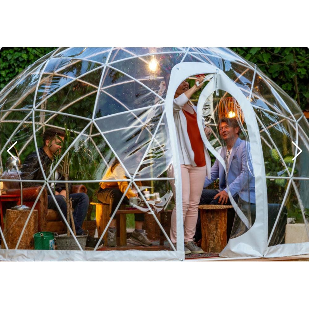Garden Igloo USA Sun Room Kit Garden Igloo | Dome, Aluminum, 11'9"W, 7'2"H - Outdoor Dining, Play Area for Children, Stylish Conservatory, Greenhouse, Gazebo GI002