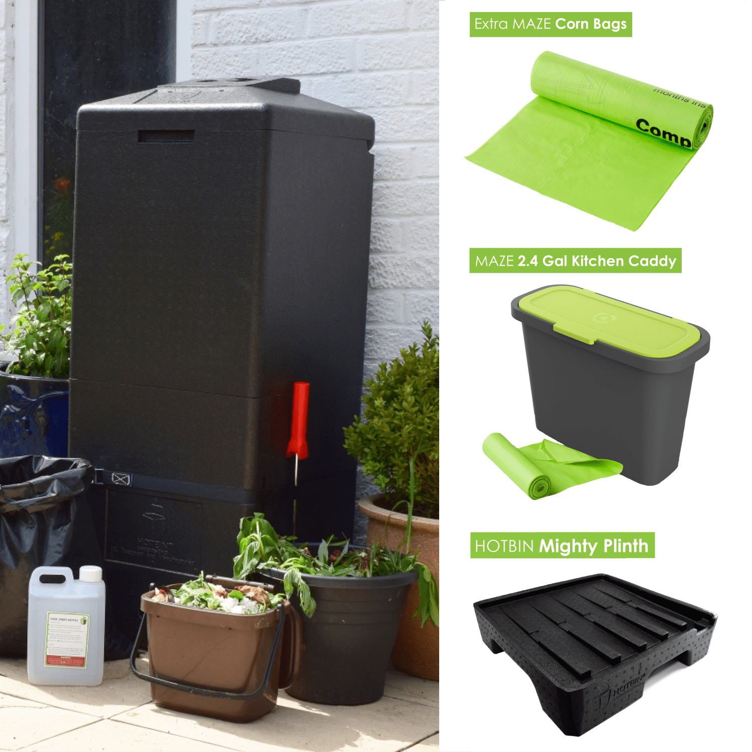 HOTBIN Mighty Outdoor Hot Composter Package