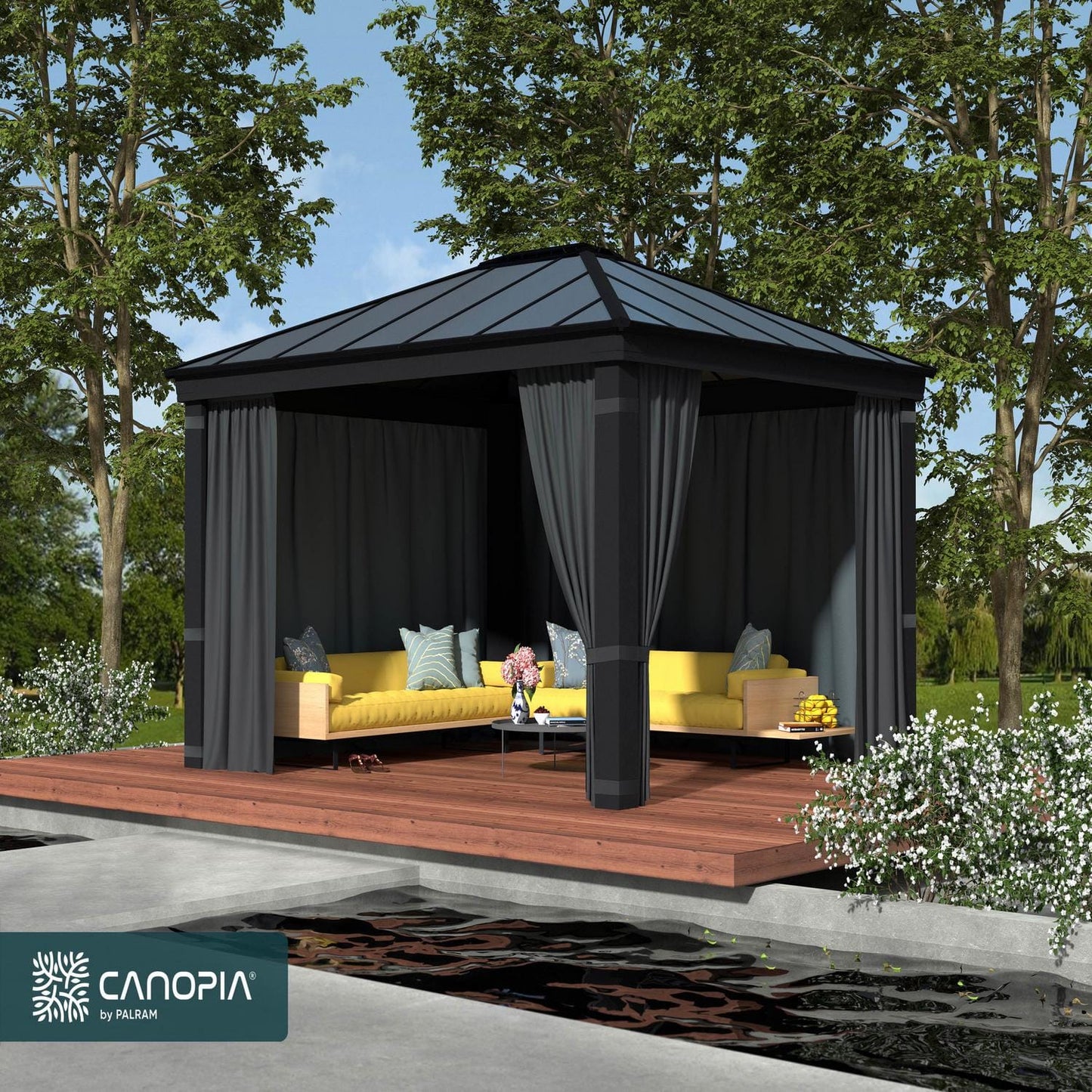 Palram - Canopia Gazebo Accessories Palram - Canopia | Dallas 4300 12x14 ft Curtain Set HG2005
