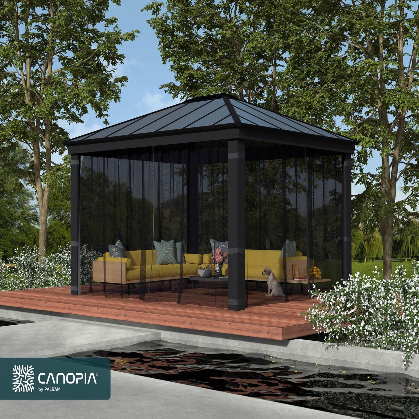 Palram - Canopia Gazebo Accessories Palram - Canopia | Dallas 4300 12x14 ft Netting Set HG2008