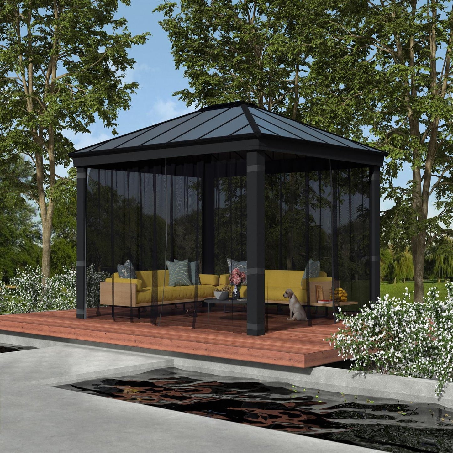 Palram - Canopia Gazebo Accessories Palram - Canopia | Dallas 4300 12x14 ft Netting Set HG2008