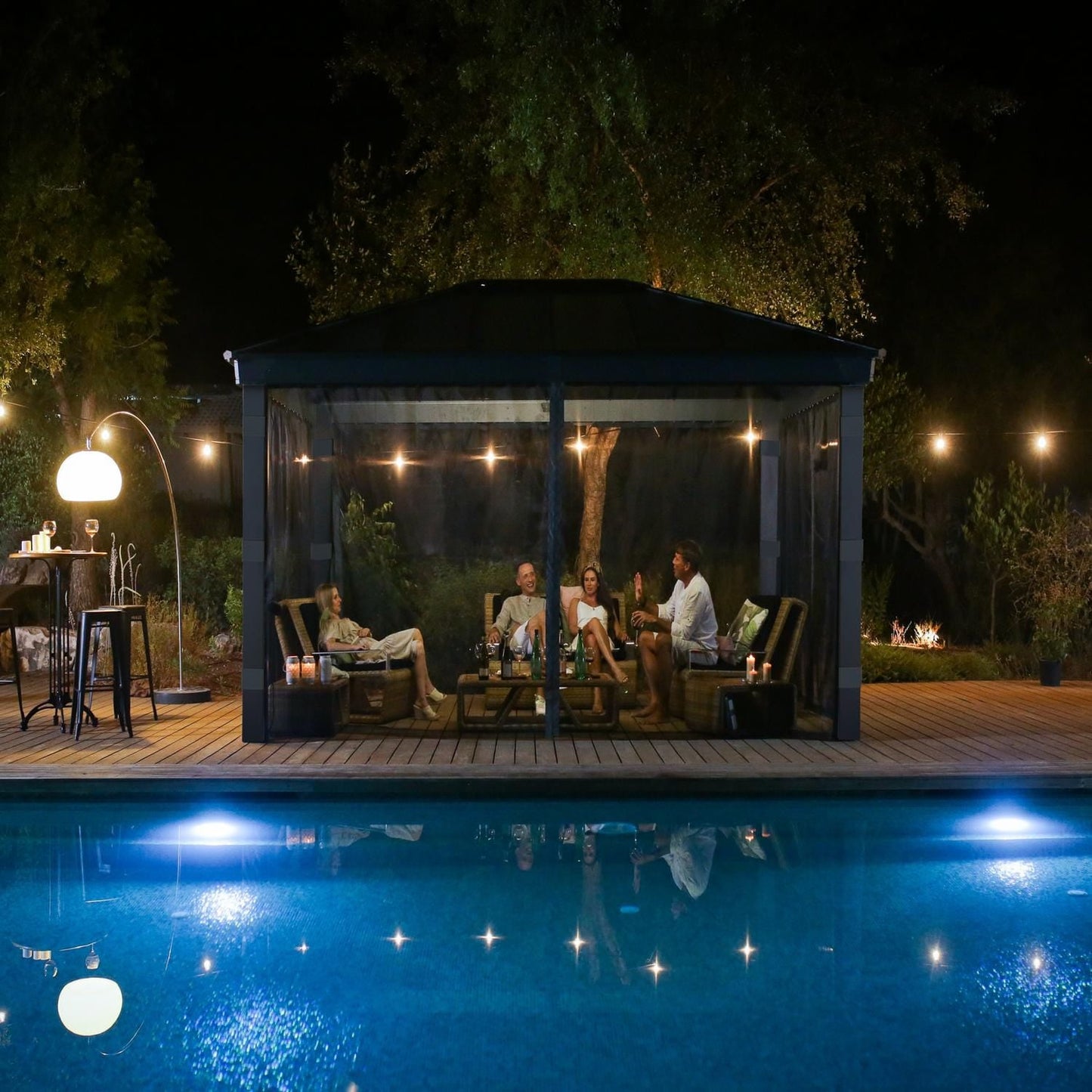 Palram - Canopia Gazebo Accessories Palram - Canopia | Dallas 4900 12ft x16 ft Netting Set HG2009