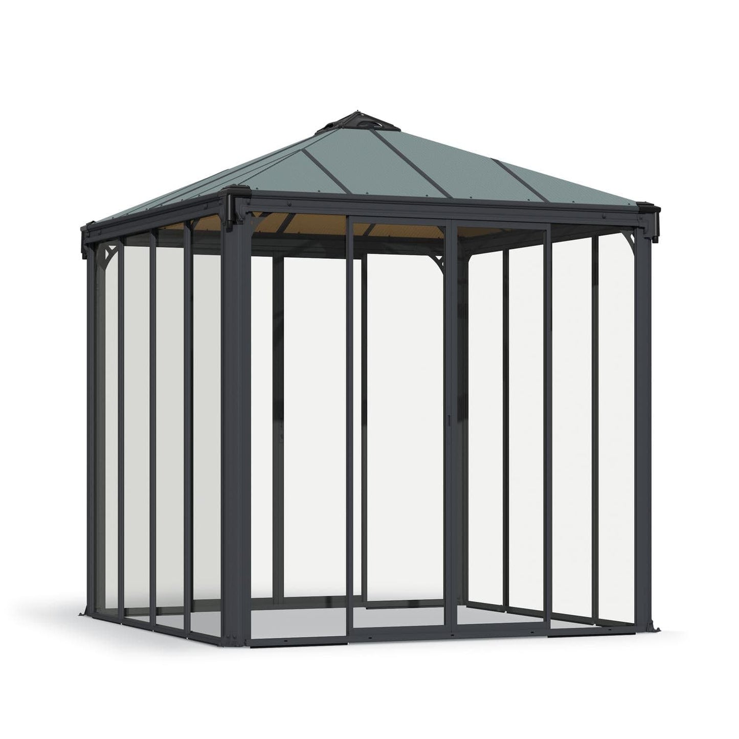 Palram - Canopia Gazebos Palram - Canopia | Ledro 10x10 ft Enclosed Gazebo - Gray/Bronze HG9190