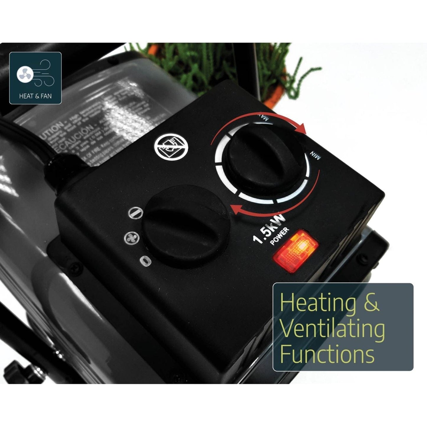 Palram - Canopia Greenhouse Accessories Palram - Canopia | 1500W Portable Fan Heater HG1040