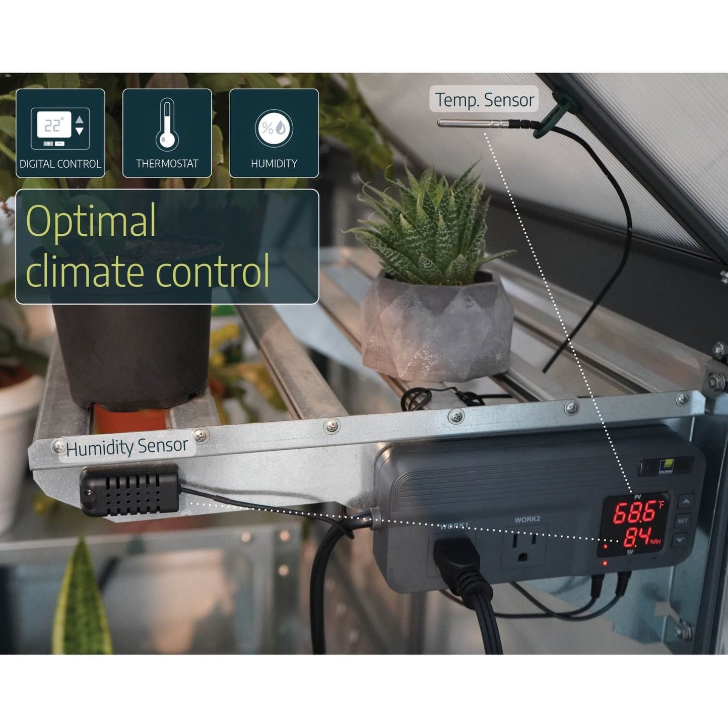 Palram - Canopia Greenhouse Accessories Palram - Canopia | 1500W Portable Fan Heater HG1040