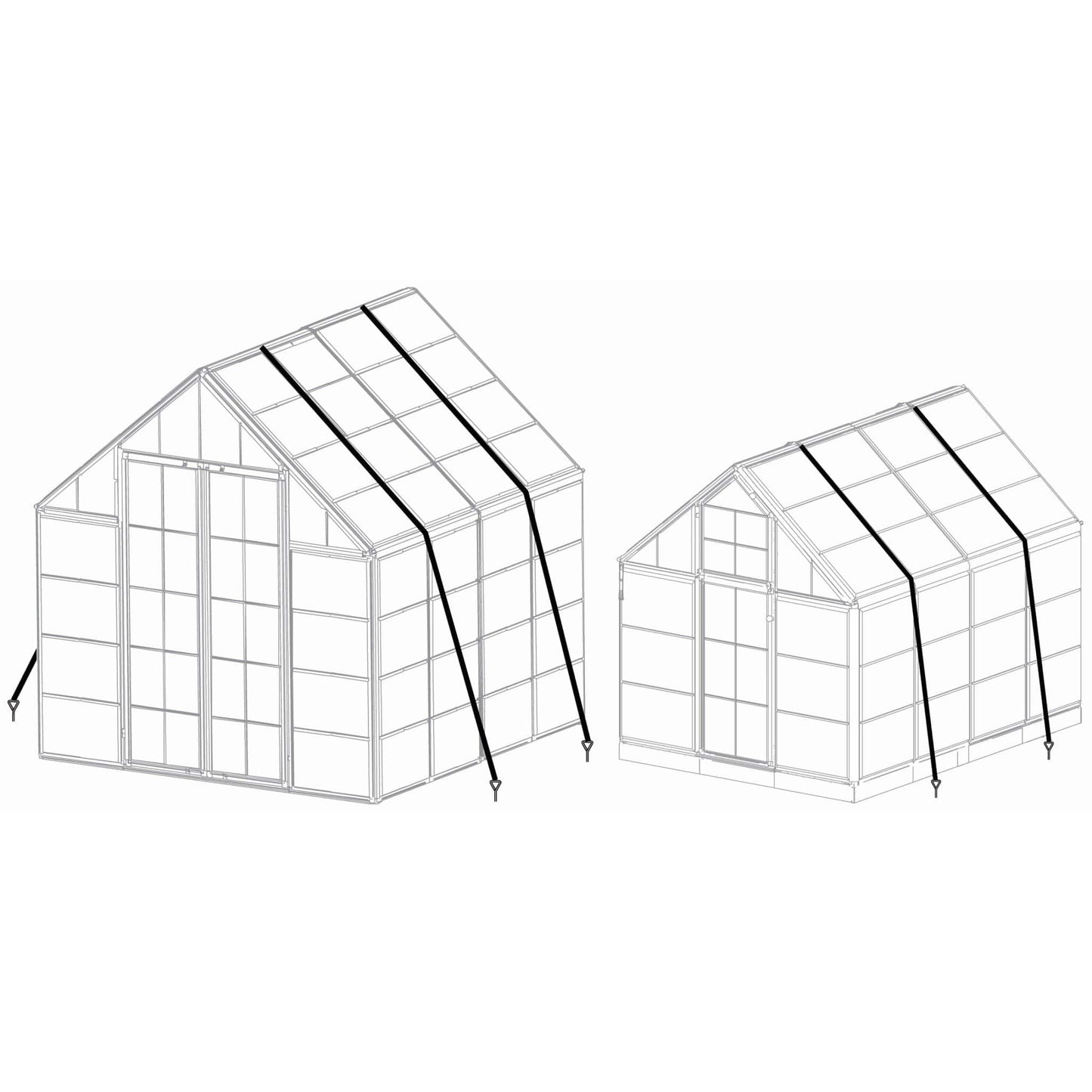Palram - Canopia Anchor Kit for Mythos, Hybrid, Essence Greenhouses - mygreenhousestore.com