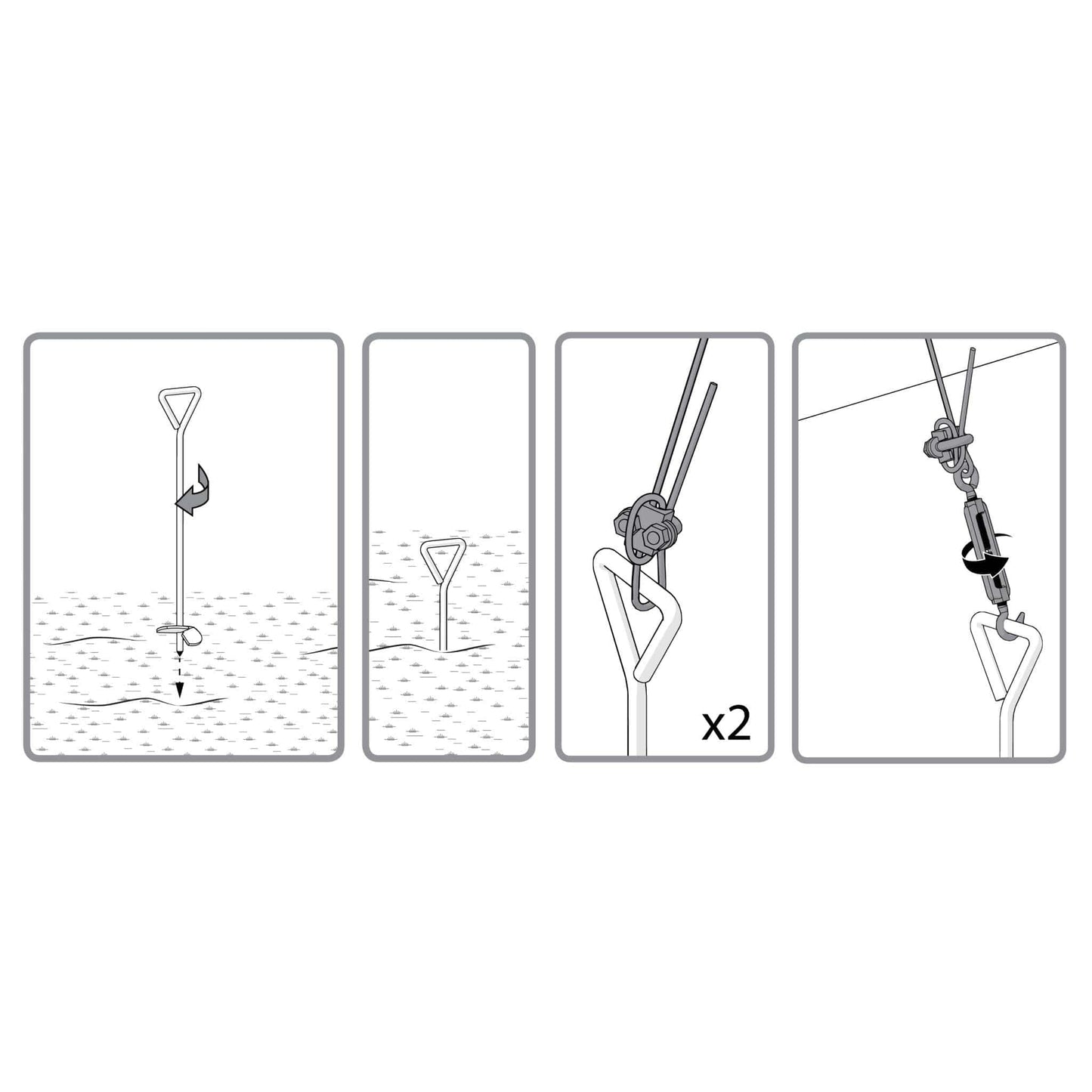 Palram - Canopia Anchor Kit for Mythos, Hybrid, Essence Greenhouses - mygreenhousestore.com