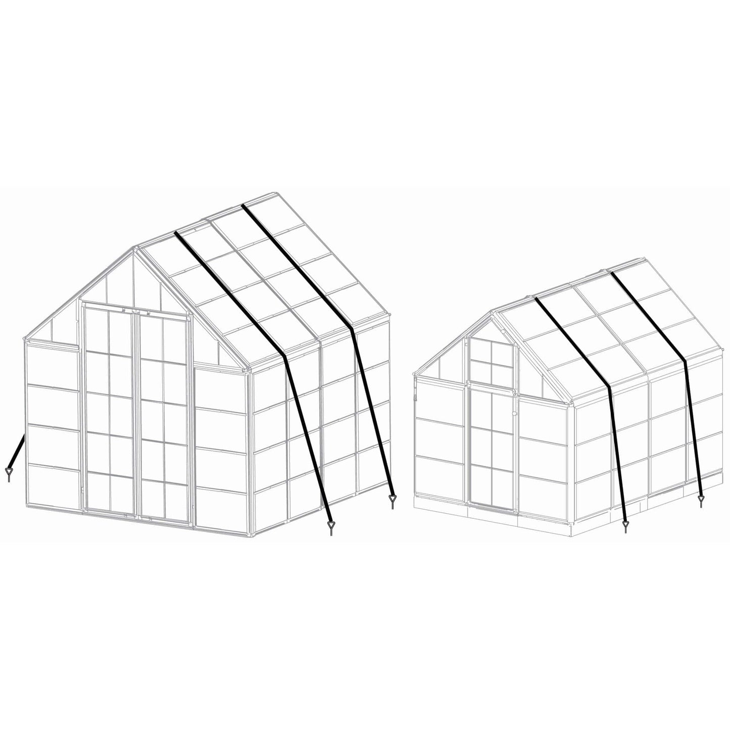 Palram - Canopia Anchor Kit for Palram - Canopia Snap & Grow Greenhouses - mygreenhousestore.com