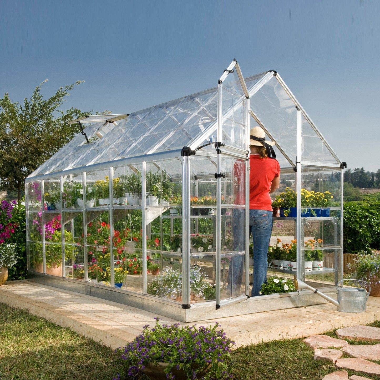 Palram - Canopia Snap & Grow Greenhouse - 6' Wide - Silver - mygreenhousestore.com
