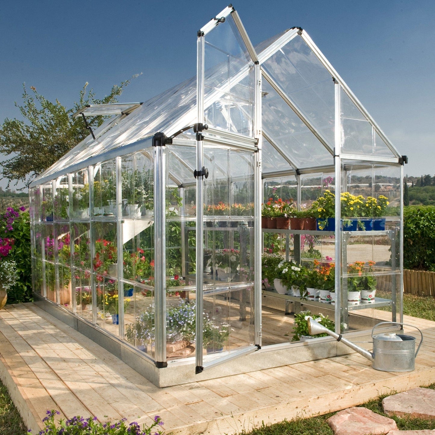 Palram - Canopia Snap & Grow Greenhouse - 6' Wide - Silver - mygreenhousestore.com