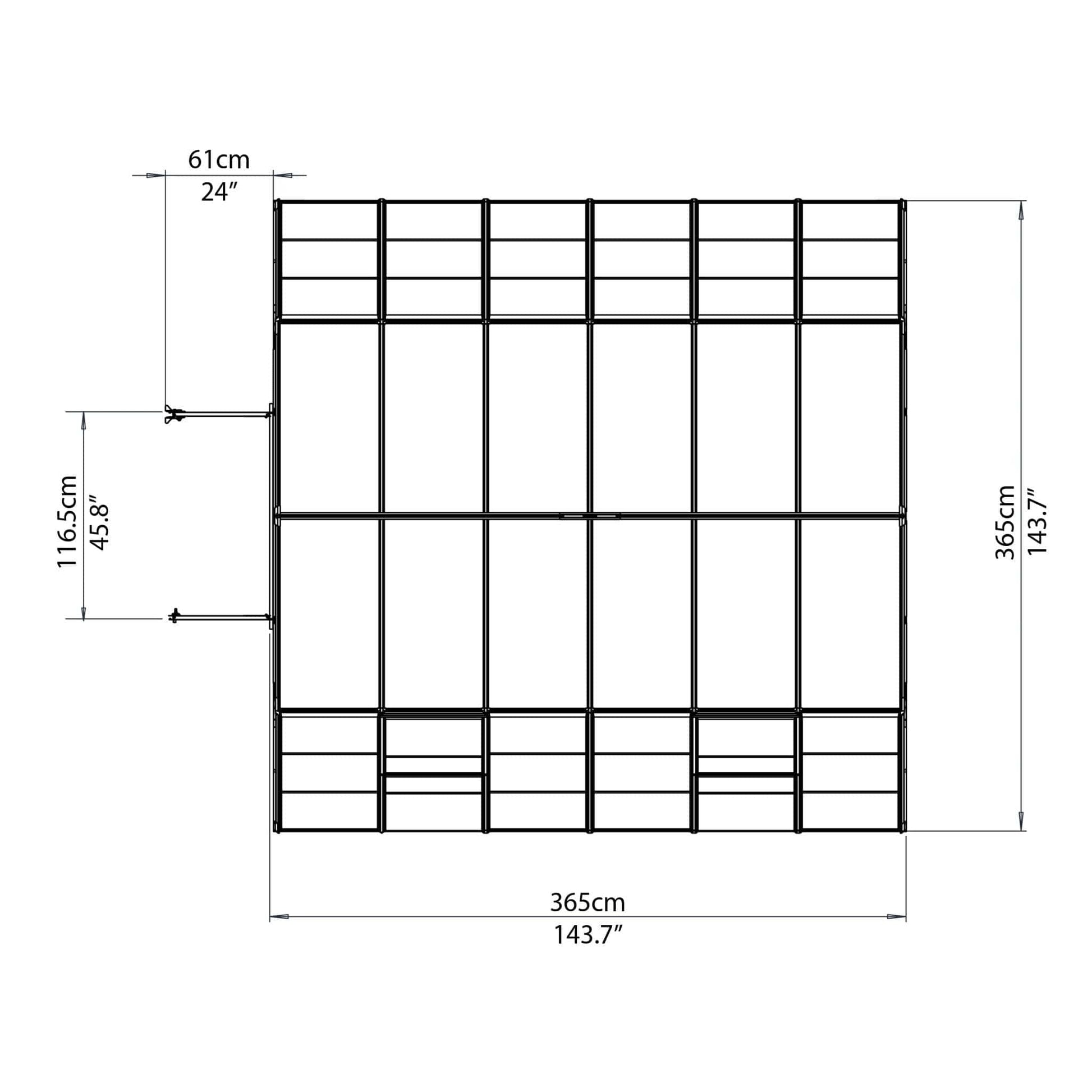 Palram - Canopia Americana 12' x 12' Greenhouse - mygreenhousestore.com